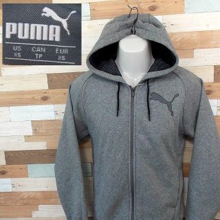 プーマ(PUMA)の【PUMA】 美品 プーマ グレーパーカー コットン67% サイズS(パーカー)