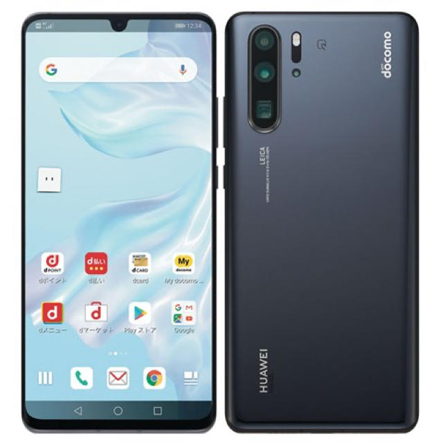 ファッションデザイナー SIMフリー - ANDROID ドコモ 本体 ブラック Pro P30 HUAWEI HW-02L スマートフォン本体