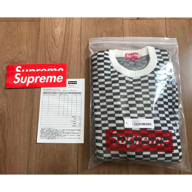 Supreme(シュプリーム)のMSK様専用 Supreme Back Logo Sweater Checker メンズのトップス(ニット/セーター)の商品写真