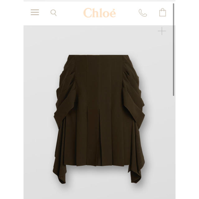 新品タグ付き 2019年 Chloe クロエ シルク プリーツ スカート - www