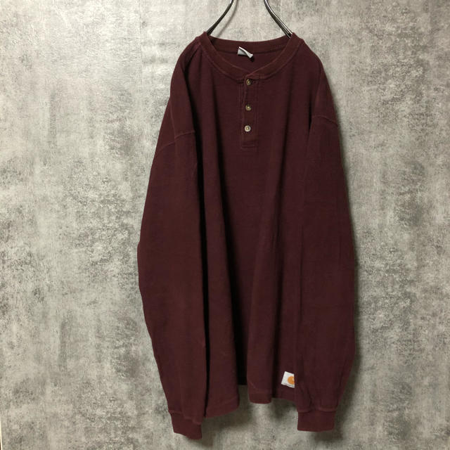 carhartt(カーハート)の【まめ丸様専用☆】カーハート☆ロゴタグ入りヘンリーネックサーマルロンT メンズのトップス(Tシャツ/カットソー(七分/長袖))の商品写真