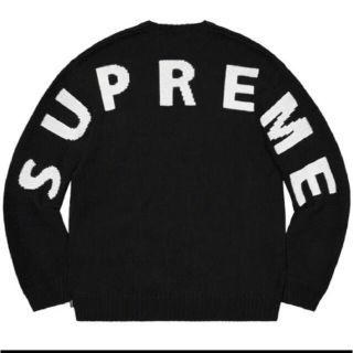 シュプリーム(Supreme)のキムタク着 supreme back logo sweater 黒 M 新品(ニット/セーター)