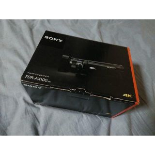 ソニー(SONY)のSONY FDR-AX100★1.0センサー★4K★5.1ch録音◎未使用保管品(ビデオカメラ)