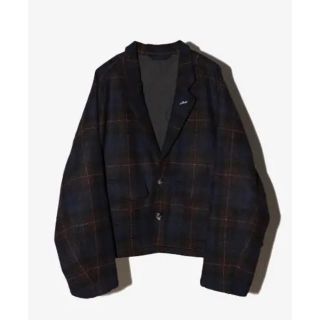 Sillage navy brown check jacket(テーラードジャケット)