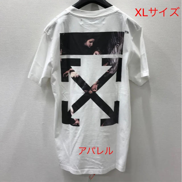 メンズ新品20SS OFF-WHITE カラヴァッジョ アロー 半袖Tシャツ XL 白