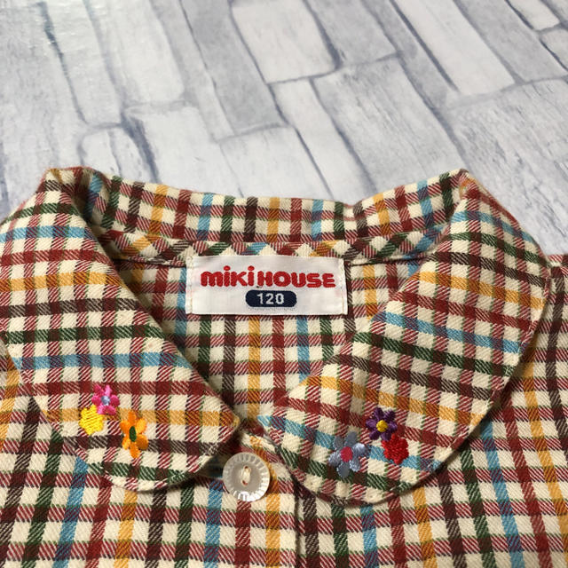 mikihouse(ミキハウス)のミキハウス チェック シャツ 120 キッズ/ベビー/マタニティのキッズ服男の子用(90cm~)(ブラウス)の商品写真