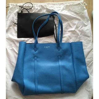 バレンシアガバッグ(BALENCIAGA BAG)のバレンシアガ　ラムスキン　トートバッグ　スカイブルー　保存袋付き(トートバッグ)