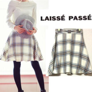 レッセパッセ(LAISSE PASSE)のLAISSE PASSEチェックスカート(ひざ丈スカート)