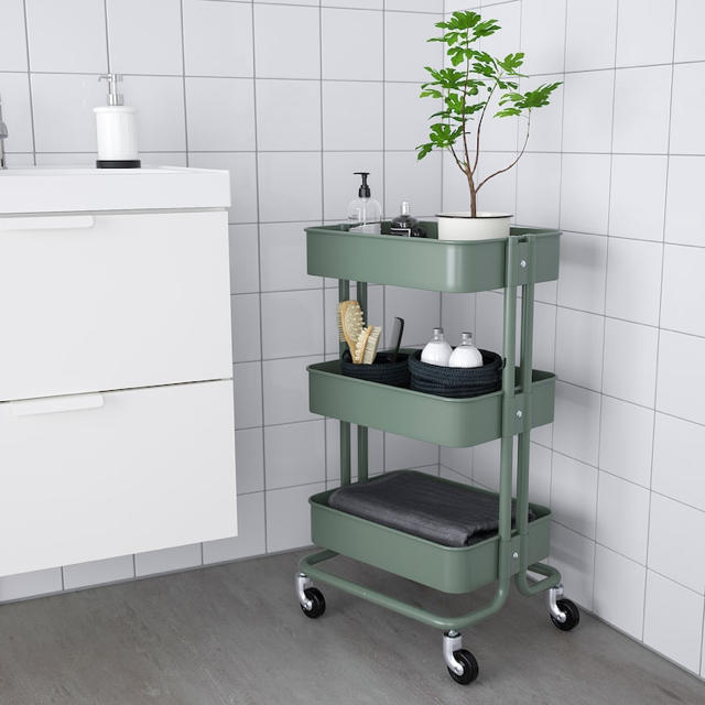 IKEA - RASKOG ロースコグ ワゴン, グレーグリーンの通販 by IKEA - RASKOG ロースコグ ワゴン, グレーグリーンの通販 by