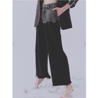 アメリヴィンテージ(Ameri VINTAGE)のDENIM SWEAT DOCKING WIDE PANTS(デニム/ジーンズ)