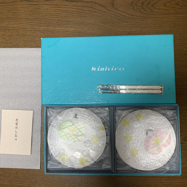 きしろ七宝 湘南七宝焼 ユーティリティープレート フォーク付 未使用品 送料無料 インテリア/住まい/日用品のキッチン/食器(食器)の商品写真