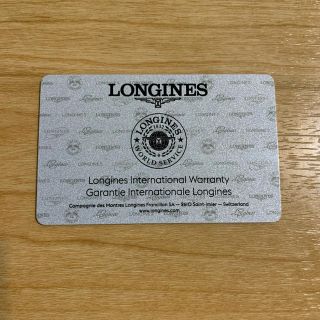 ロンジン(LONGINES)のLONGINES ロンジン  ギャランティカード　新品(腕時計(アナログ))