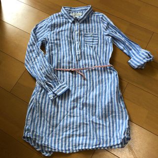 エイチアンドエム(H&M)のh&m シャツワンピ140 と、ラルフピンク帽子　set販売用(ブラウス)