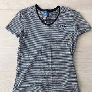 アディダス(adidas)のアディダス　半袖ボーダーtシャツ(Tシャツ/カットソー(半袖/袖なし))