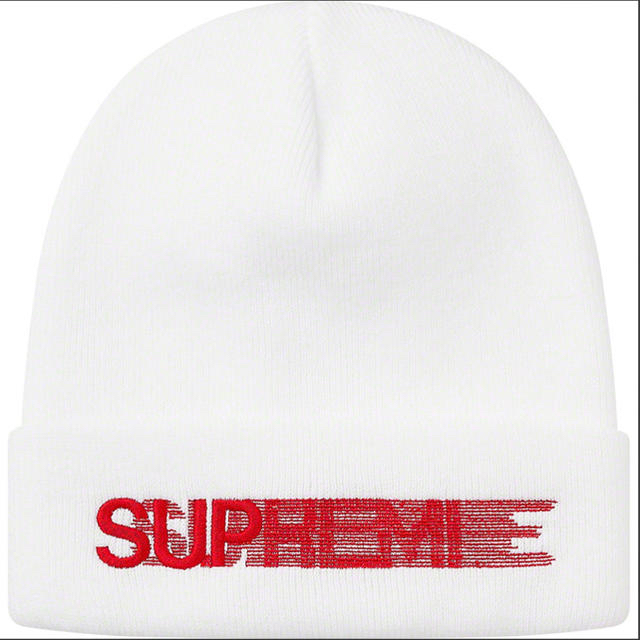 supreme motion logo beanie white