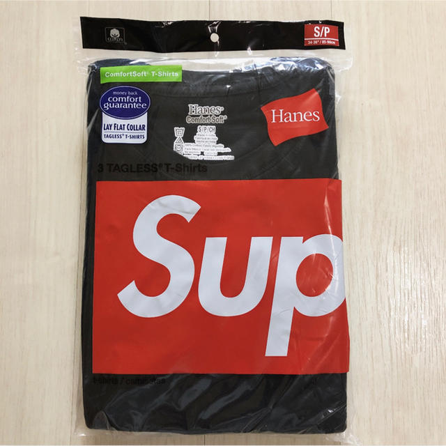 Supreme(シュプリーム)の送料込 新品 3枚セット ブラック Supreme×US Hanes Tシャツ メンズのトップス(Tシャツ/カットソー(半袖/袖なし))の商品写真