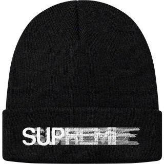 シュプリーム(Supreme)のsupreme Motion Logo Beanie black モーションロゴ(ニット帽/ビーニー)