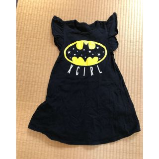 エックスガール(X-girl)のX-girl×batman ビッグロゴワンピース(ワンピース)