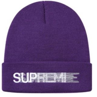 シュプリーム(Supreme)のsupreme motion logo beanie purple (ニット帽/ビーニー)