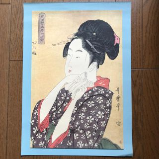 喜多川歌麿　浮世絵美人画　印刷(版画)