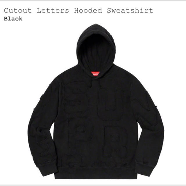 supreme cutout letters hooded sweatshirt