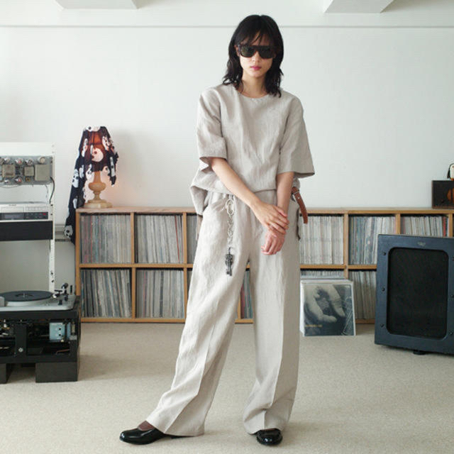 SUNSEA(サンシー)の【SUNSEA】Linen Belted-T メンズのトップス(Tシャツ/カットソー(七分/長袖))の商品写真