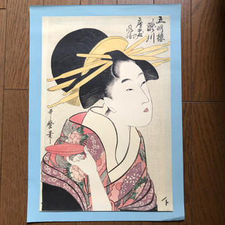 喜多川歌麿　浮世絵美人画　印刷(版画)