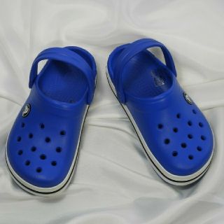 クロックス(crocs)の美品★クロックス/17.5cm(10/11)/ブルー(サンダル)