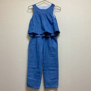 ジーユー(GU)のGUめちゃ可愛デニムサロペット130♡UNIQLO、ZARA、H＆M、グローバル(ワンピース)