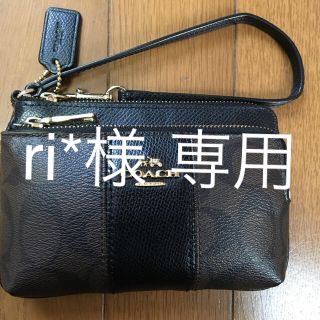 コーチ(COACH)の《美品》コーチ COACH 小物 ポーチ F52853 ブラウン×ブラック (ポーチ)