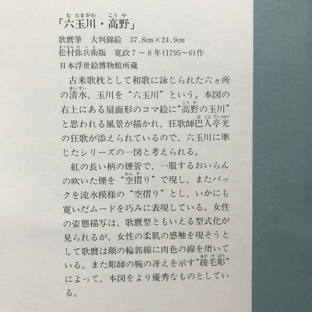 喜多川歌麿　浮世絵美人画　印刷 エンタメ/ホビーの美術品/アンティーク(版画)の商品写真