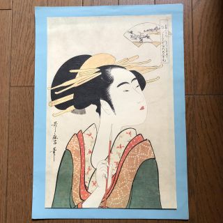 喜多川歌麿　浮世絵美人画　印刷(版画)