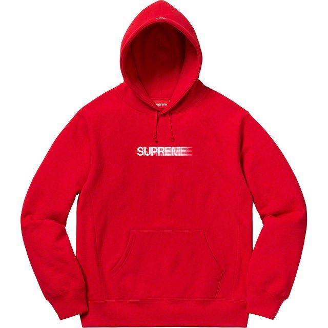 L Supreme Motion Logo Hooded 赤 国内正規品Redサイズ