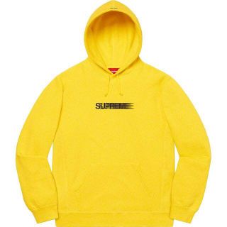 シュプリーム(Supreme)のL Supreme Motion Logo Hooded 黄 国内正規品(パーカー)