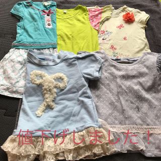 アクシーズファム(axes femme)の女の子　90〜95サイズ　5点セット(Tシャツ/カットソー)