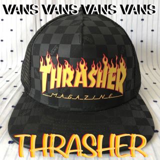 スラッシャー(THRASHER)のVANSバンズ THRASHER限定superコラボデザイントラッカーキャップ(キャップ)