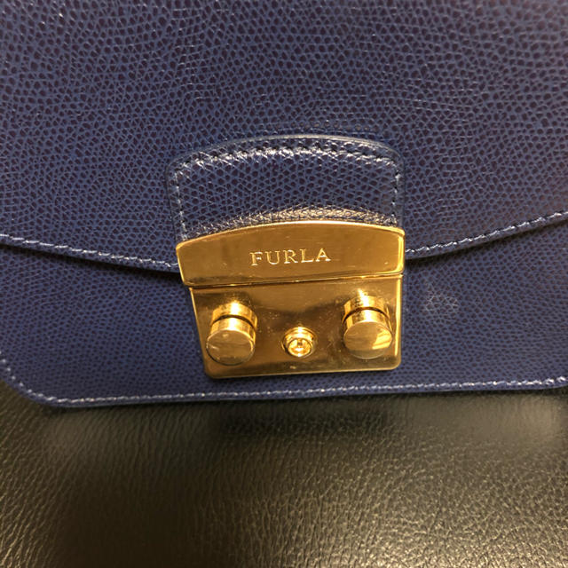 ★最終値下げ★【美品】FURLA フルラ メトロポリス　ネイビー　レザーメトロポリス