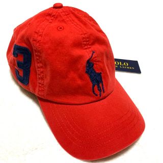 ポロラルフローレン(POLO RALPH LAUREN)の56㎝ / 8-20 新品 ラルフローレン R ビッグポニー キャップ(帽子)