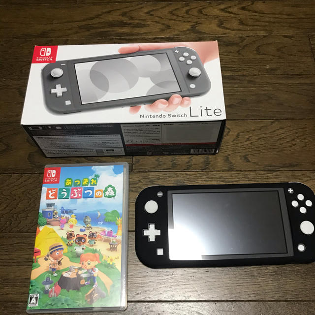 Switch lite グレー　スイッチライト　あつまれどうぶつの森セット