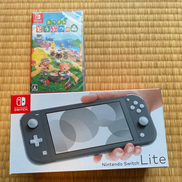 ニンテンドースイッチ　ライト　グレー　どうぶつの森セット