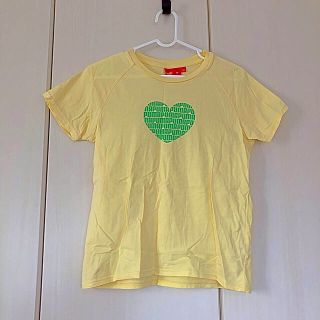 プーマ(PUMA)のプーマ♡パステルイエロー半袖Tシャツ♡ハートロゴ♡(Tシャツ/カットソー)