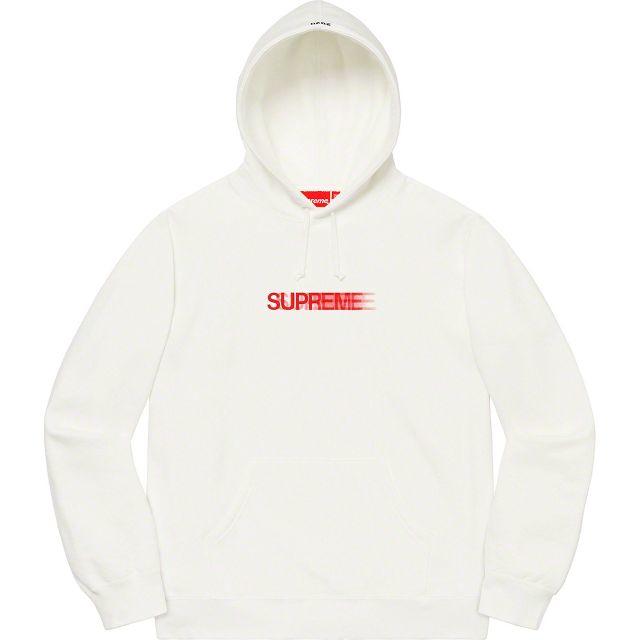 M Supreme Motion Logo Hooded 白 国内正規品 【爆買い!】 48%割引