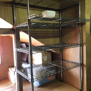 【たくや様専用】メタルラック  4段＋ハーフシェルフ1段　引取り歓迎(棚/ラック/タンス)