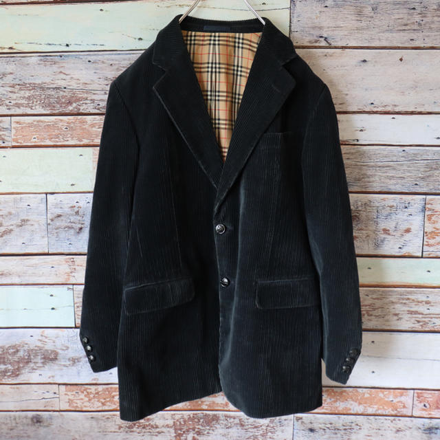 BURBERRYSバーバリー コーデュロイテーラードジャケット ネイビー LY