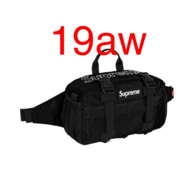 新品 19aw supreme waist bag black