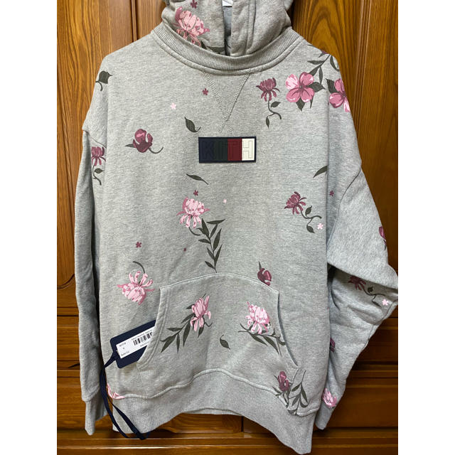 KITH Floral Hoodie Heather Grey Sサイズ