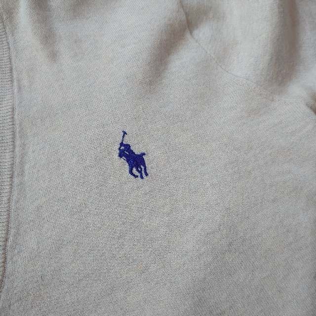 POLO RALPH LAUREN(ポロラルフローレン)のラルフローレン春物ニットセーターVネックS〜Mベージュレディース レディースのトップス(ニット/セーター)の商品写真