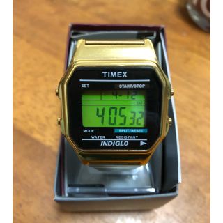 タイメックス(TIMEX)のTIMEX  クラシックデジタル オリジナル ゴールド  T78677(腕時計(デジタル))