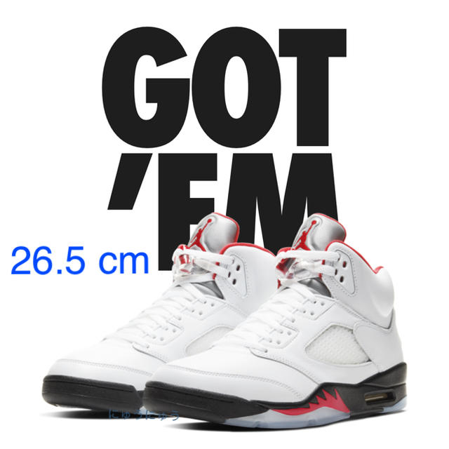 スニーカーNIKE Air Jordan 5 Retro Fire Red 26.5 cm