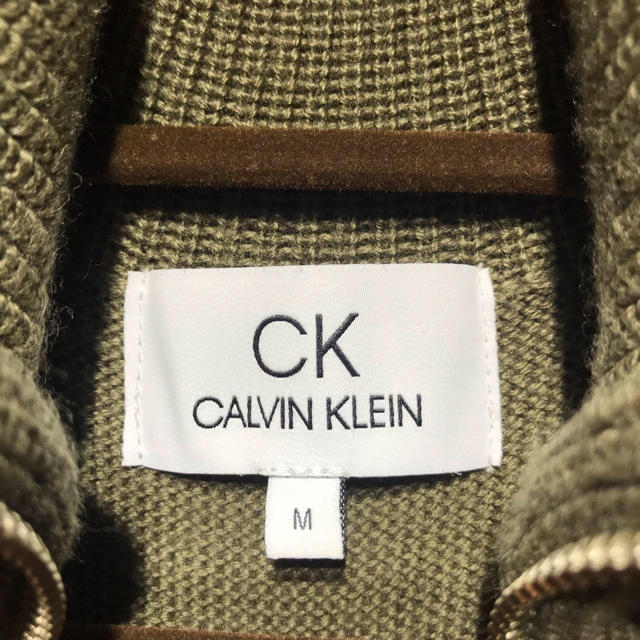 ck Calvin Klein(シーケーカルバンクライン)のCK CALVIN KLEIN カルバンクライン ニットジャケット size M メンズのトップス(ニット/セーター)の商品写真